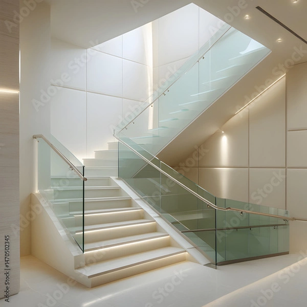 Obraz staircase in a modern house