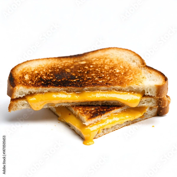 Fototapeta Delicious international sandwiches set isolated on white background - professional food images generated using AI