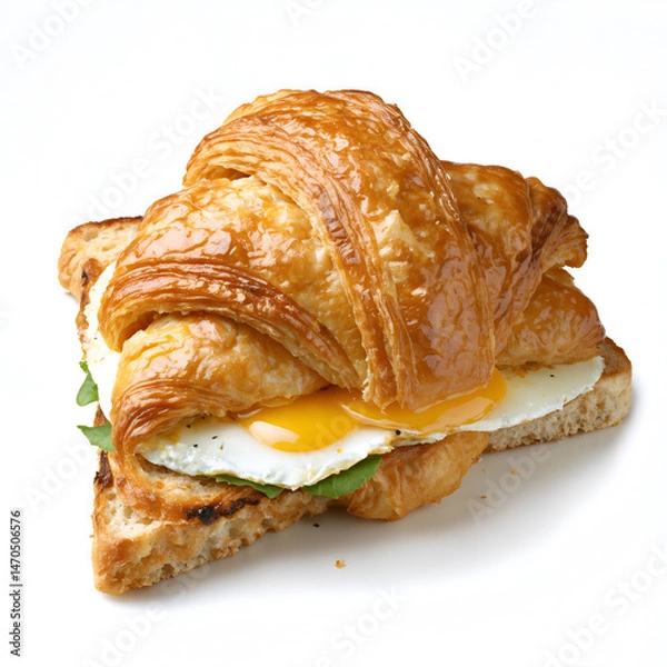 Fototapeta Delicious international sandwiches set isolated on white background - professional food images generated using AI