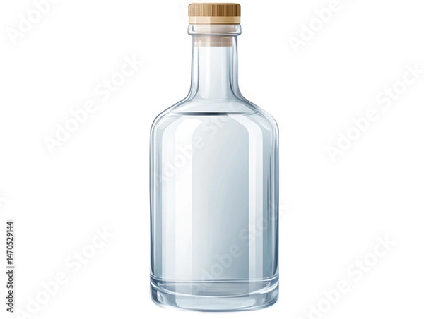 Obraz A clear bottle with a brown cap