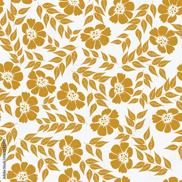 Fototapeta seamless pattern with leaves