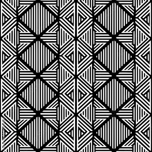 Fototapeta Abstract Geometric Pattern with Triangles and Diamonds