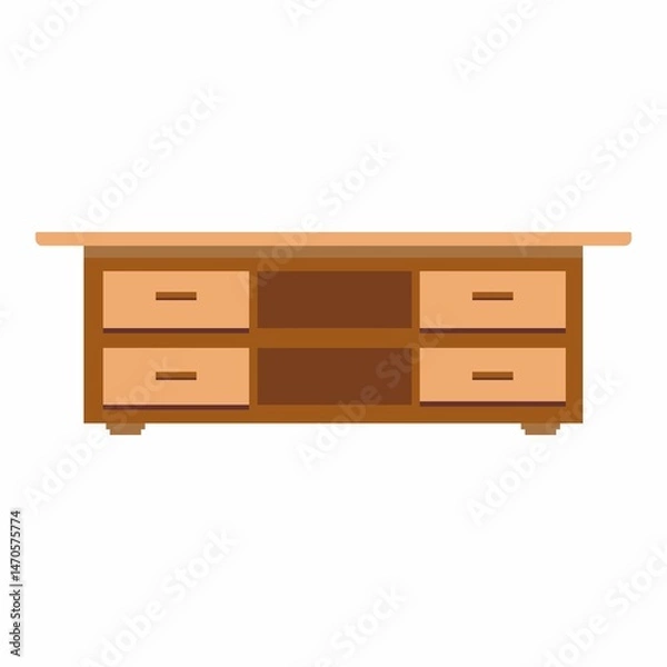 Obraz Chair TV Vector Icon
