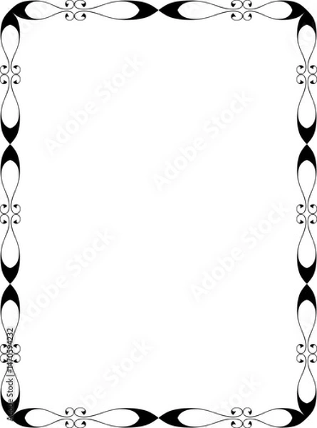Obraz vector frames black on a white background, vintage