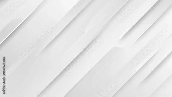 Fototapeta Abstract Composition of White Geometric Shapes