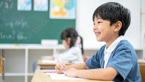 Fototapeta  勉強する男の子