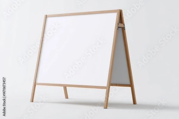 Fototapeta Blank A-frame signboard. Perfect for your message!