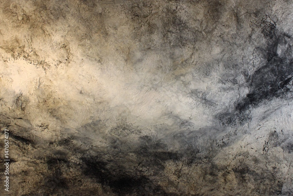 Fototapeta Textured Grunge Surface: A high-angle perspective showcases a weathered and gritty texture, ideal for adding a distinct look. The interplay of light and dark creates a captivating visual effect.