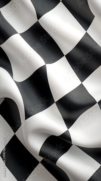 Obraz Abstract 3D Checkered Flag Background