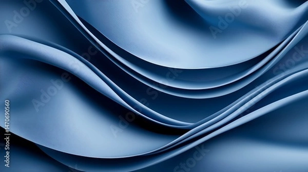Obraz Abstract Blue Fabric Waves Background