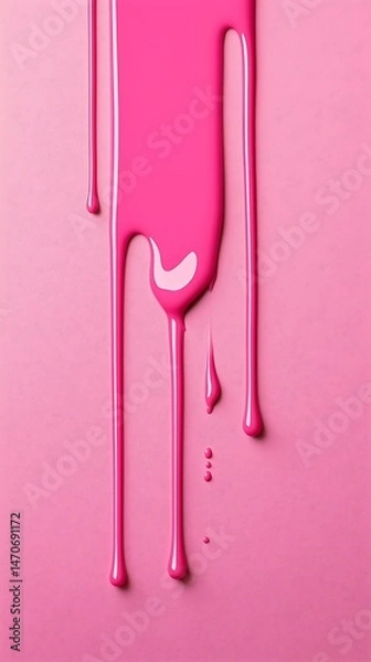 Obraz Abstract Pink and Black Ink Splatter Design
