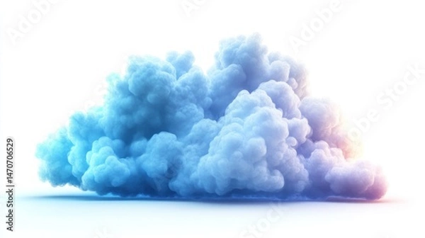 Obraz Vibrant cloud-like abstract shape