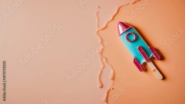 Obraz Red Graphic Still Life Photography With Orange