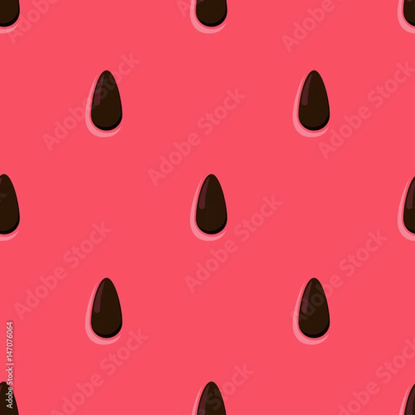 Fototapeta Watermelon pattern. Seamless vector background.