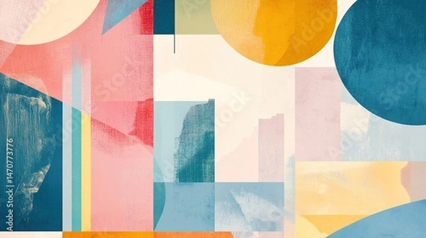 Fototapeta Vibrant abstract shapes composition