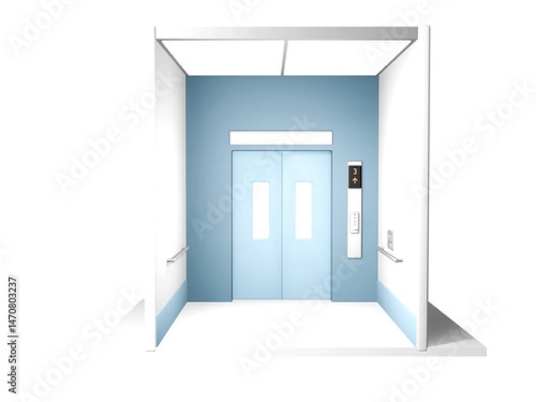 Obraz 3Dレンダリングのエレベーター内部