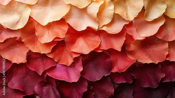 Fototapeta Beautiful Gradient of Rose Petals in Soft Peach and Pink Tones