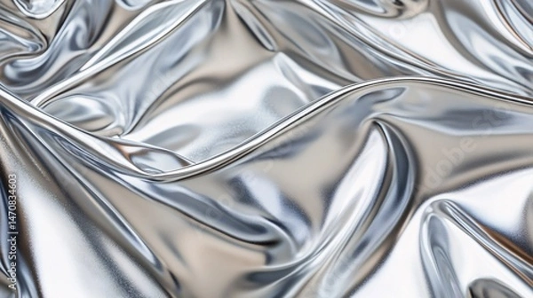 Obraz chrome silver holographic metallic Photography background