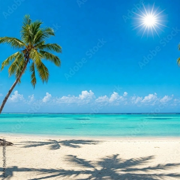 Obraz リゾート地のビーチ