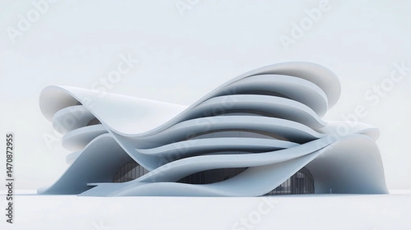 Obraz  Futuristic Organic Architectural Concept Render