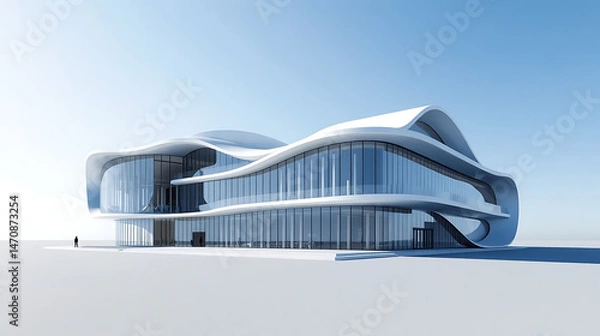 Obraz  Futuristic Organic Architectural Concept Render