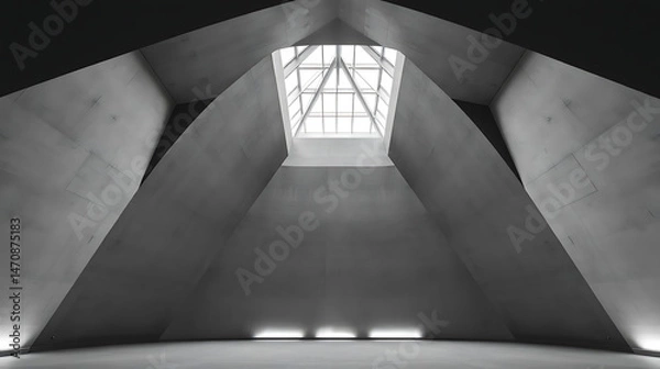 Obraz Minimalist Modern Space Defined by Light and Geometry