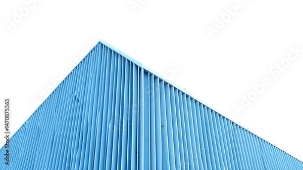 Obraz Minimalist Vertical Lines on Modern Building Facade