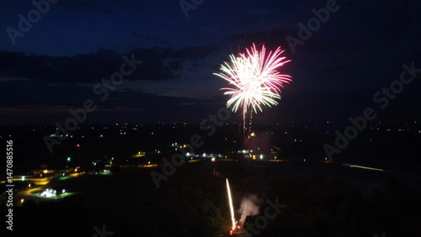 Obraz Fireworks at night