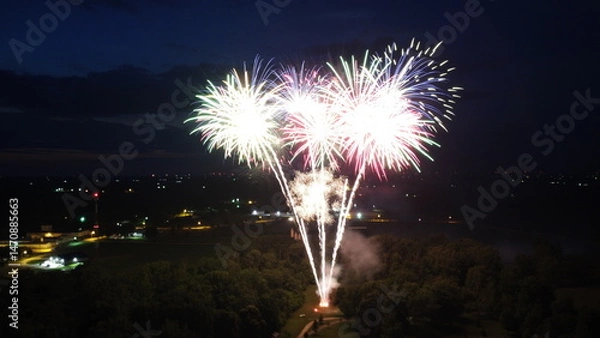 Obraz Fireworks at night