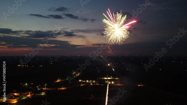 Obraz Fireworks at night 
