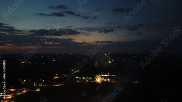 Obraz Fireworks at night 