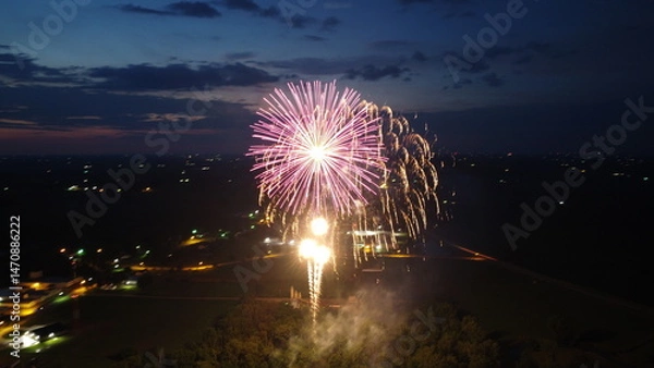 Obraz Fireworks at night 