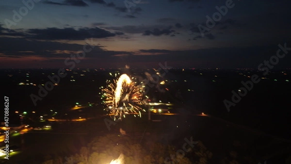 Obraz Fireworks at night 