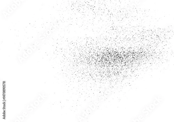 Fototapeta Abstract vector noise. Small particles of debris and dust. Distressed black texture. Distress Overlay Texture. Subtle grain texture overlay. White background on cement floor texture.