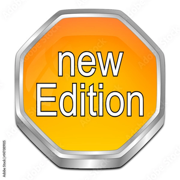 Fototapeta New Edition Button - 3D illustration
