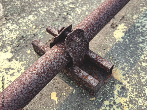 Obraz Electrical conduit pipe is rusty.
