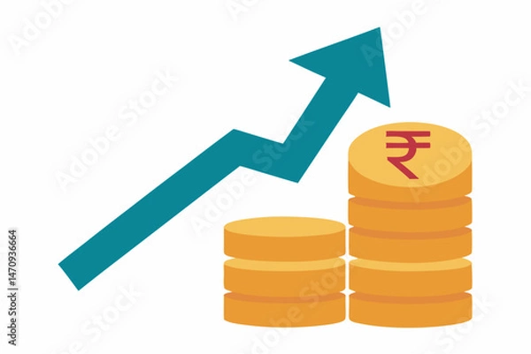 Fototapeta business graph with arrow
