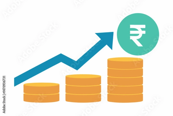 Fototapeta business graph with arrow