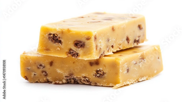 Fototapeta  Homemade sunflower halva with honey, isolated on a white background