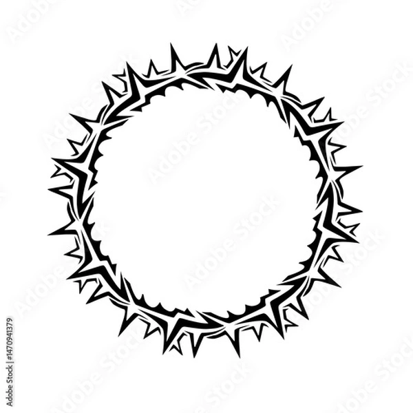 Fototapeta Abstract circular design featuring sharp, jagged edges, ideal for creative projects and backgrounds