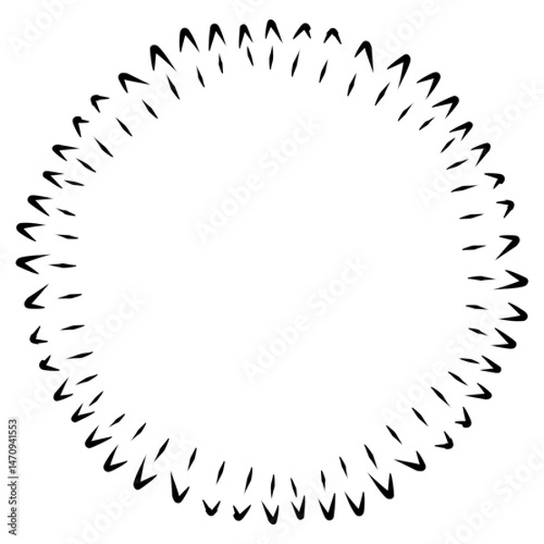 Fototapeta Abstract design featuring dynamic black lines radiating outward, creating a sense of movement and energy
