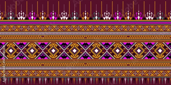 Fototapeta Traditional Aztec ethnic pattern