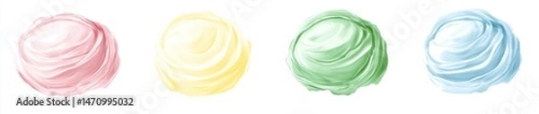 Obraz Abstract Swirls in Pastel Hues