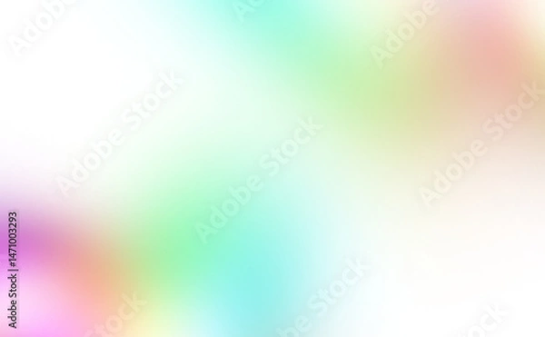 Fototapeta Abstract multicolor blurred gradient shape cutout on transparent background, glowing colors gradients effect, grungy texture, vibrant colors.
