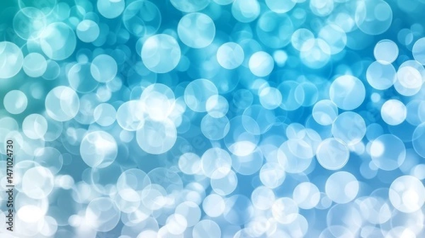 Fototapeta Beautiful Abstract Blue and White Bokeh Background blue background