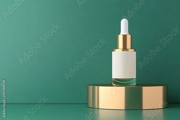 Obraz Luxury dropper bottle on pedestal display