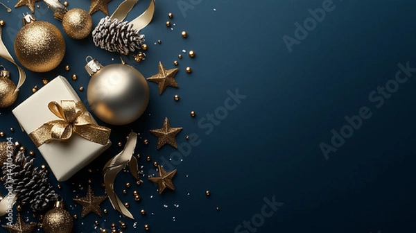 Obraz christmas bells background with space for text