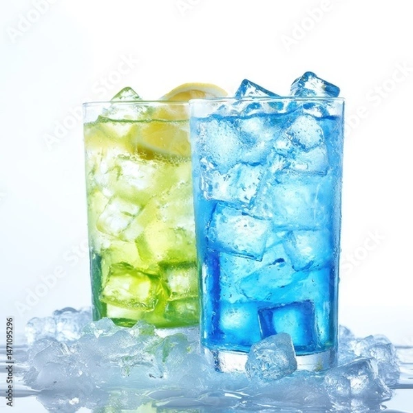 Fototapeta Refreshing, vibrant drinks