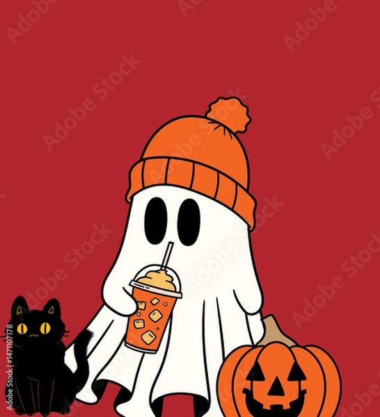 Obraz a ghost who has a pet cat