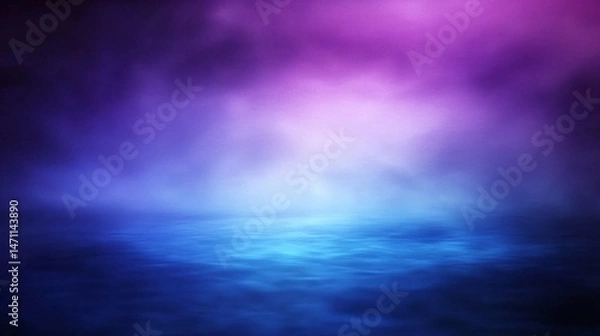 Obraz A vibrant digital landscape of swirling nebulous hues.